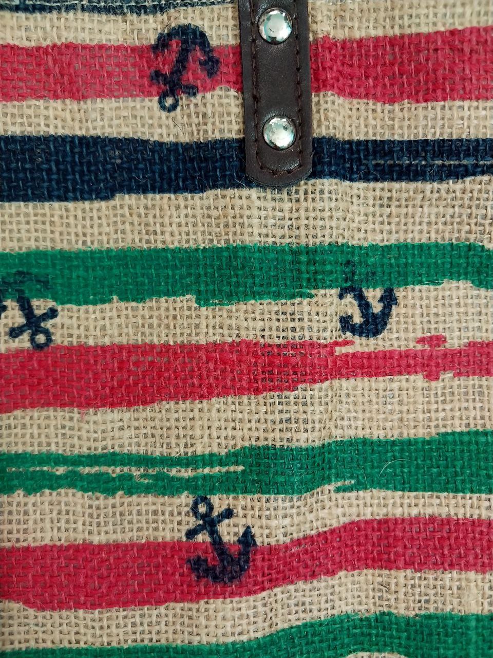 Printed Ladies' Bag made of Jute