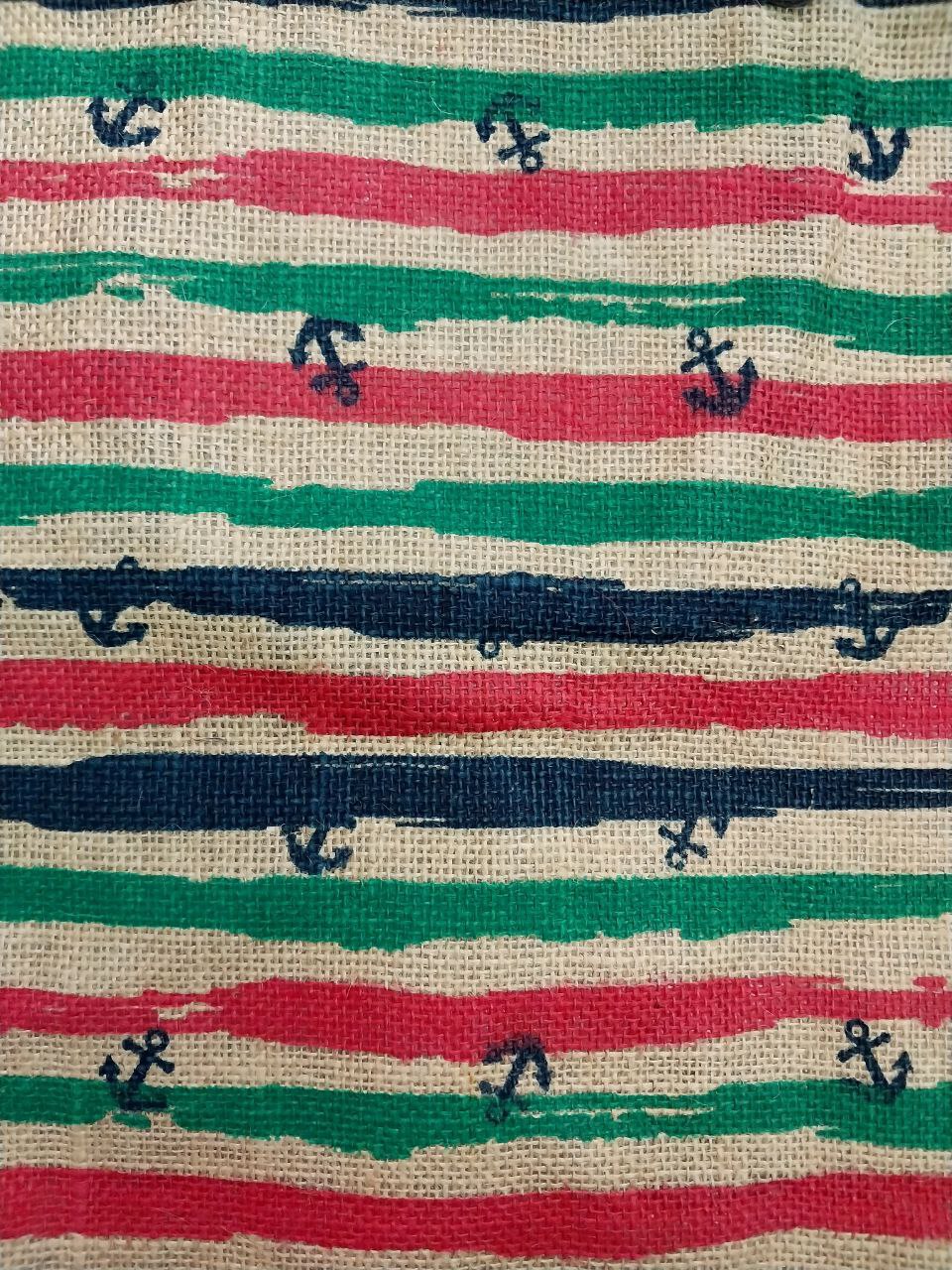 Printed Ladies' Bag made of Jute