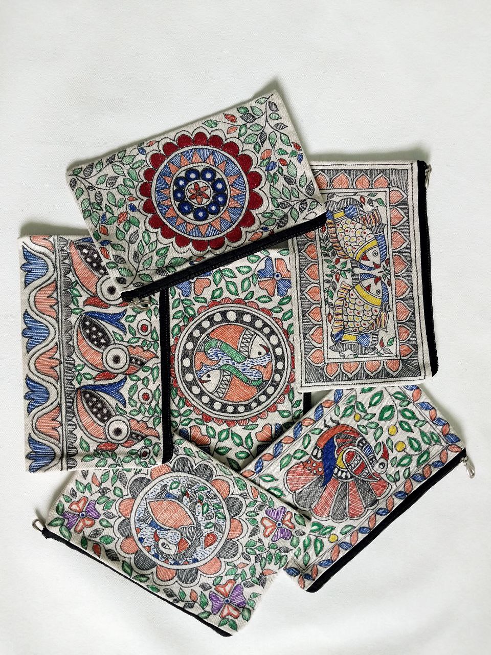 Madhubani Hand-Painted Ladies' Purse