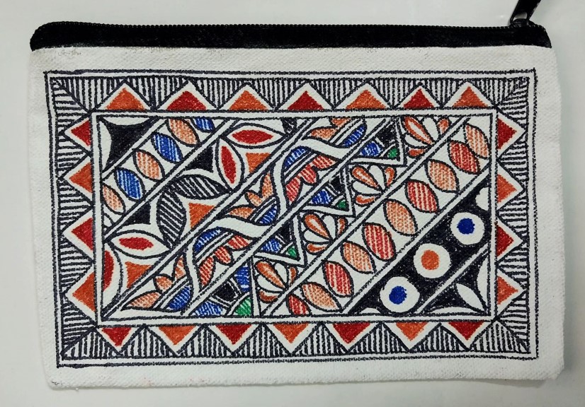 Madhubani Hand-Painted Ladies' Purse