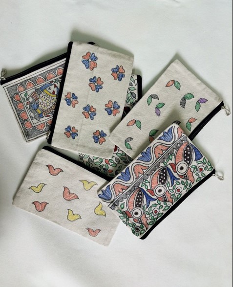 Madhubani Hand-Painted Ladies' Purse