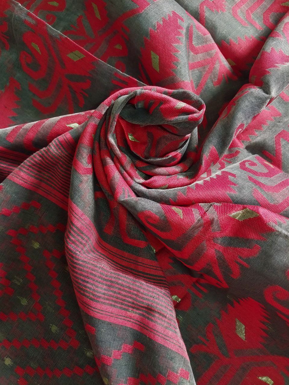 Soft Dhakai Jamdani Saree