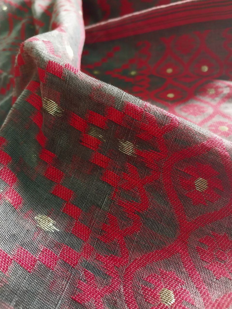 Soft Dhakai Jamdani Saree