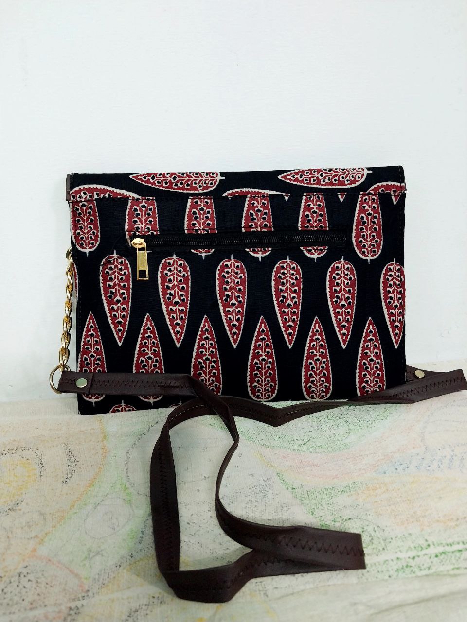 Ikkat pattern Sling Designer bag