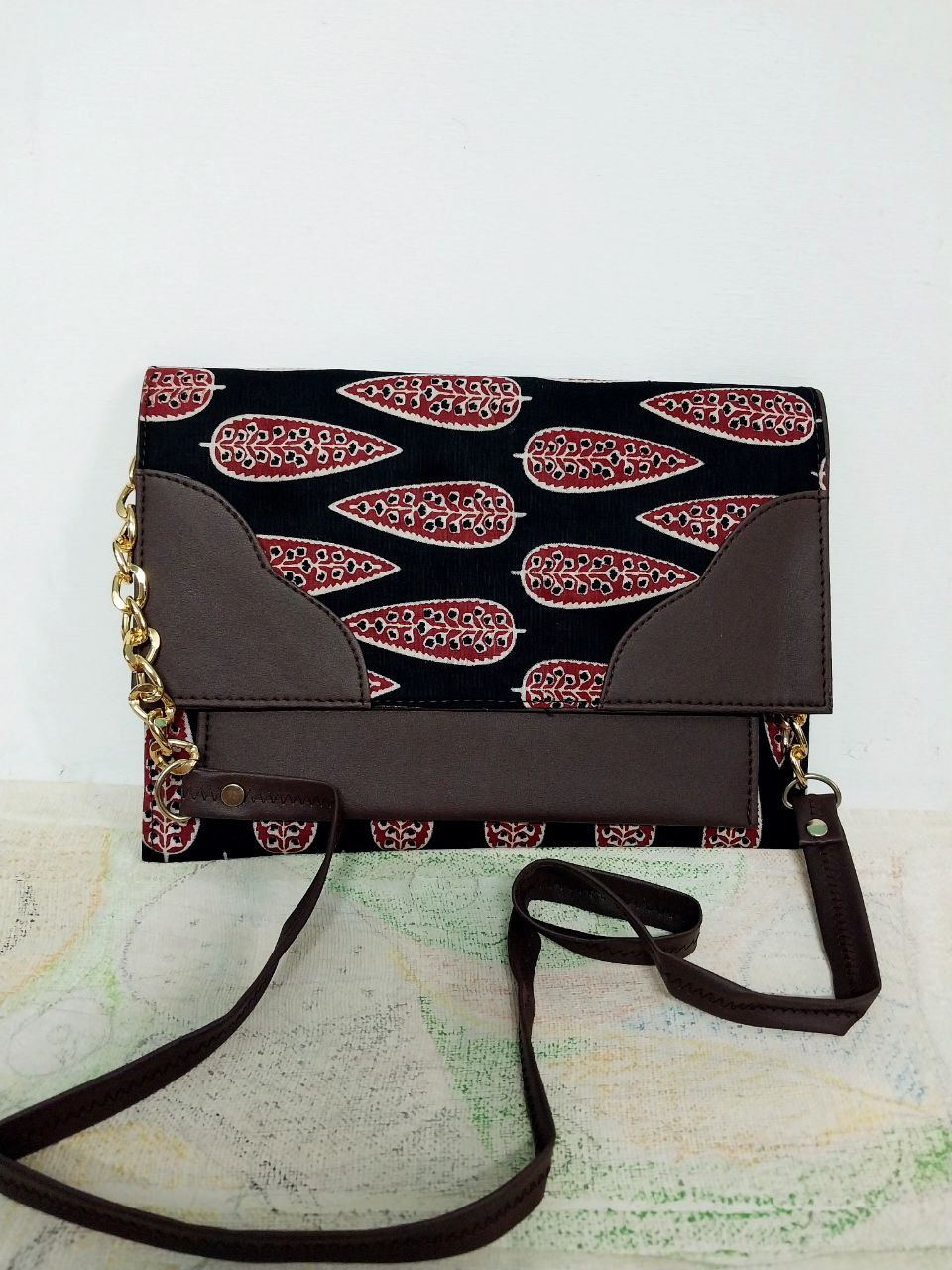 Ikkat pattern Sling Designer bag