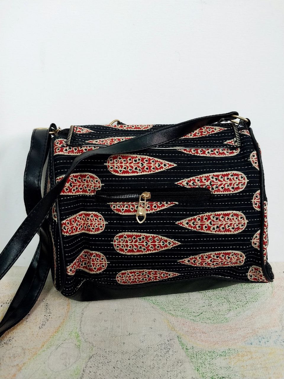 Ikkat pattern Sling Designer bag