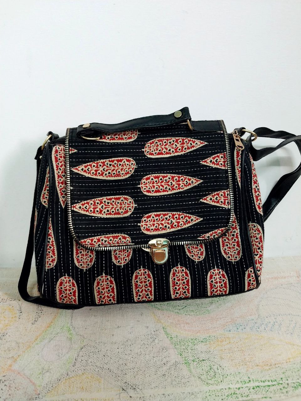 Ikkat pattern Sling Designer bag