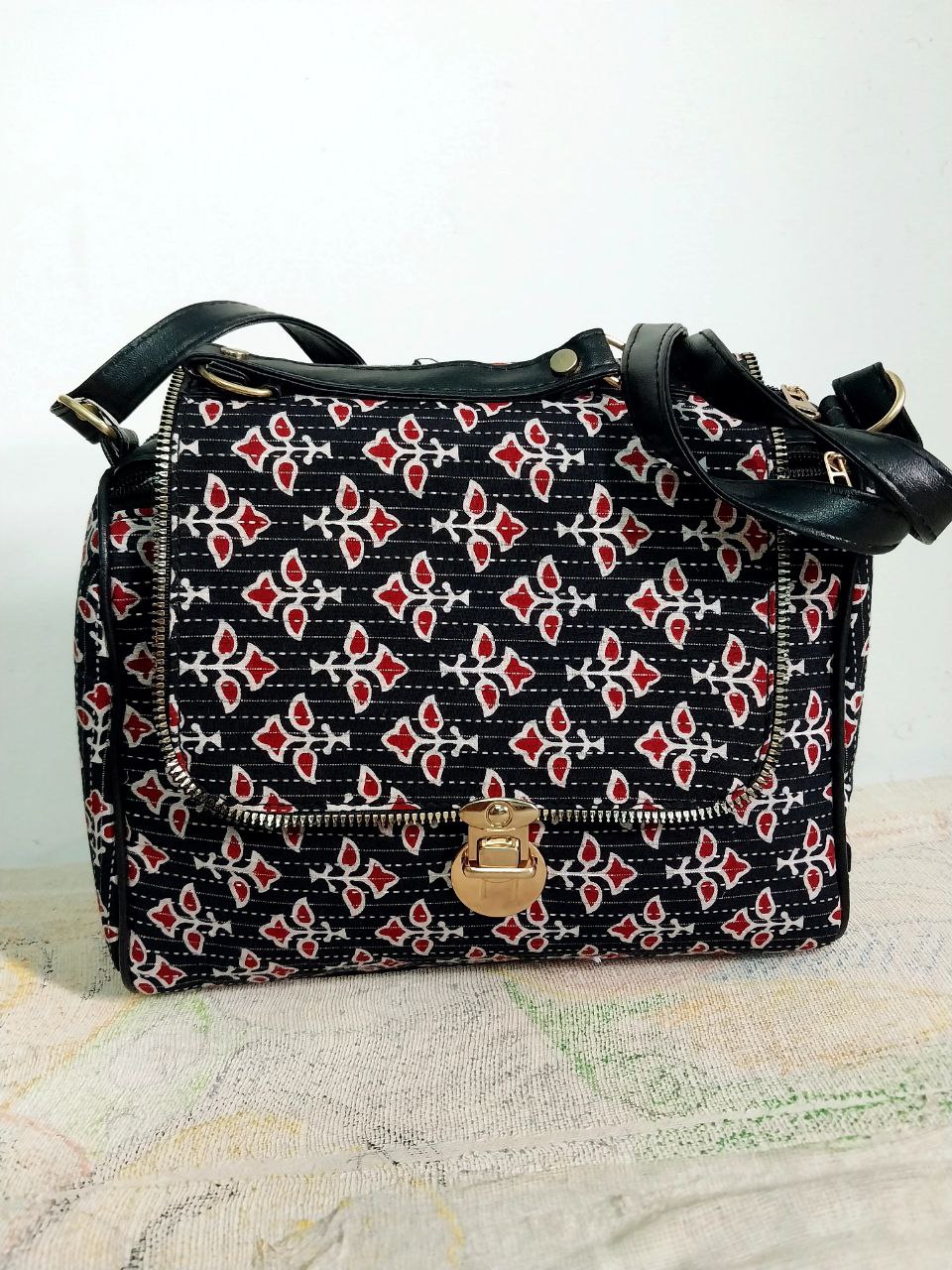 Ikkat pattern Sling Designer bag