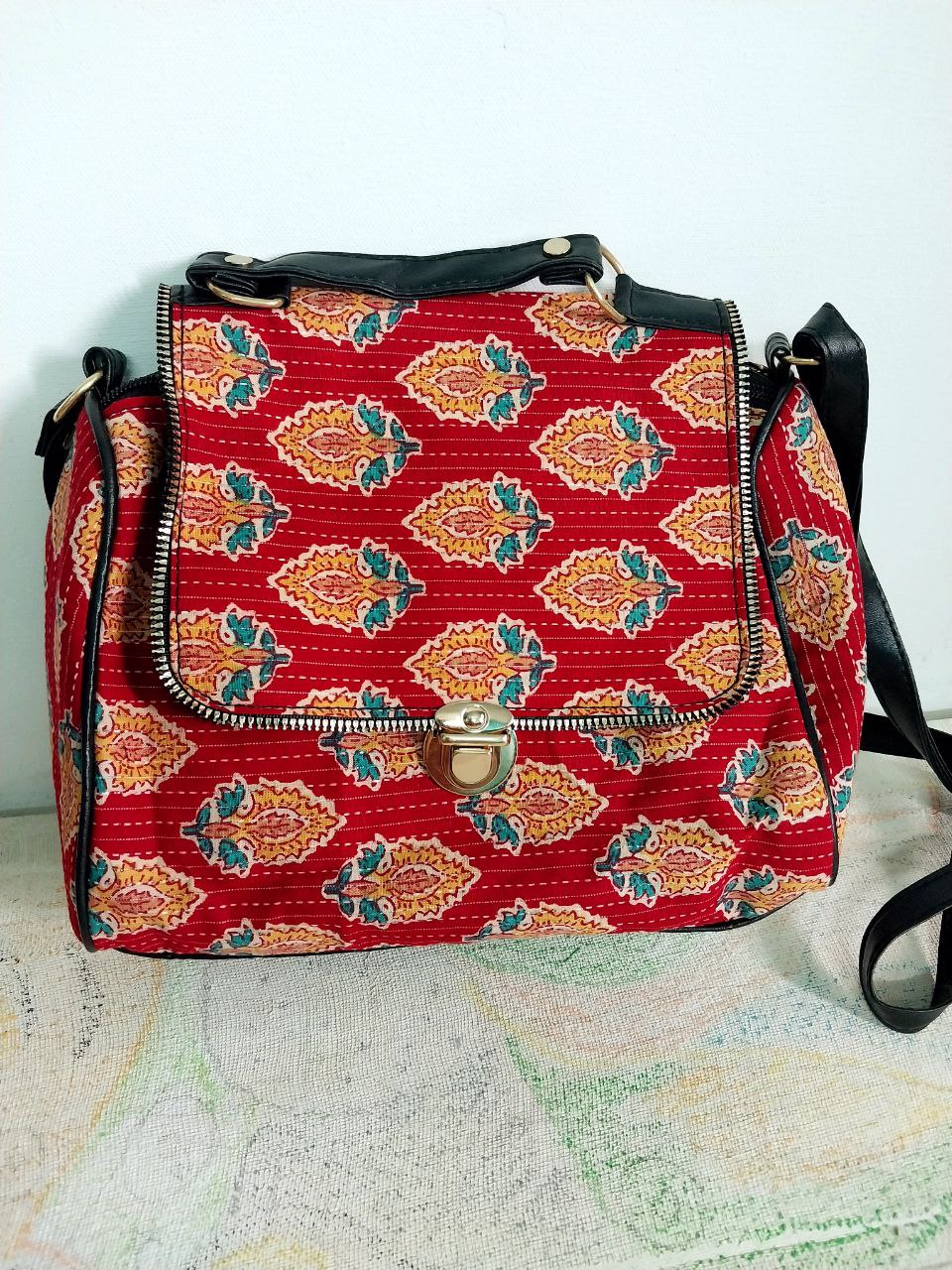 Ikkat pattern Sling Designer bag