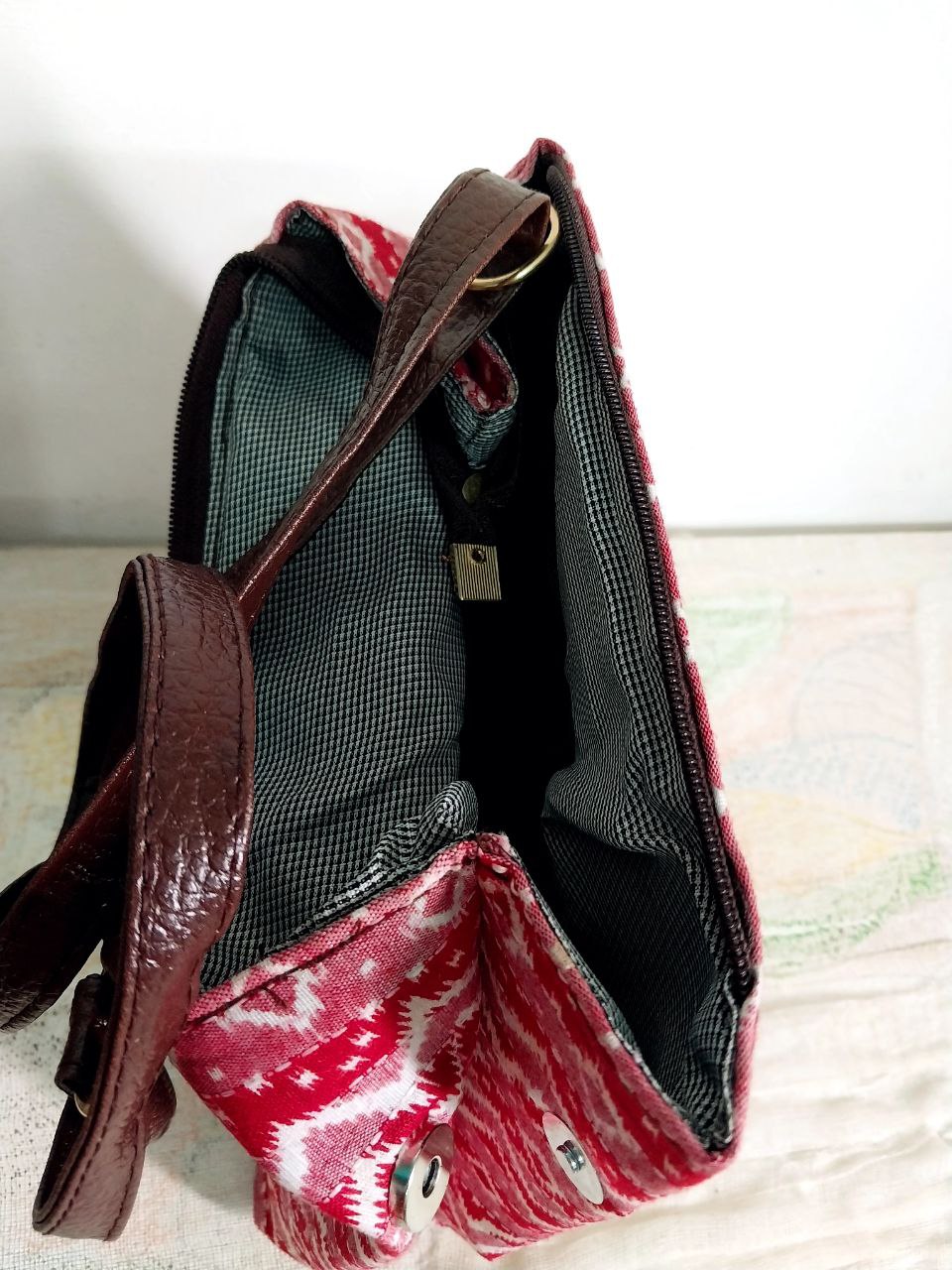 Ikkat pattern Sling Designer bag