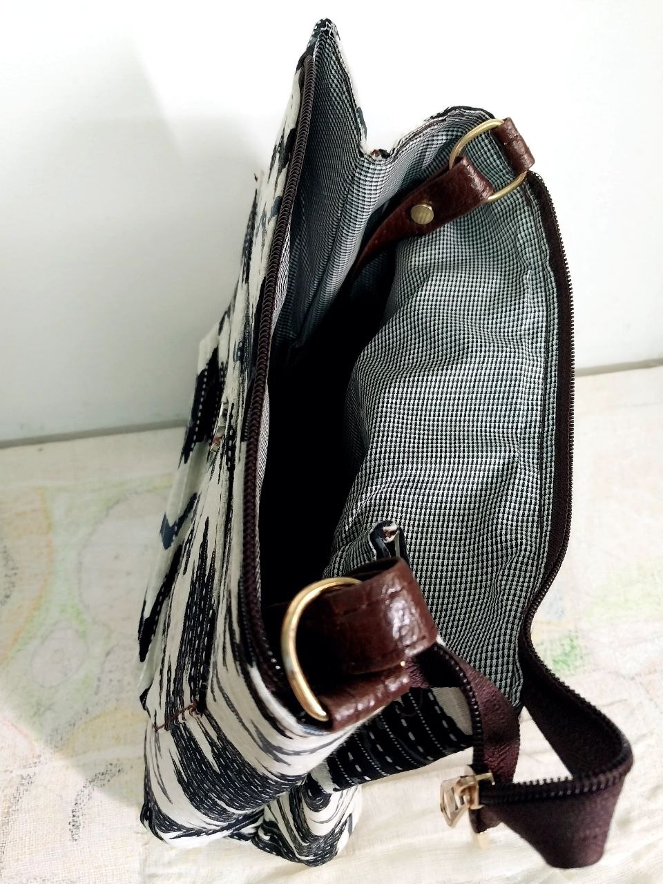 Ikkat pattern Sling Designer bag