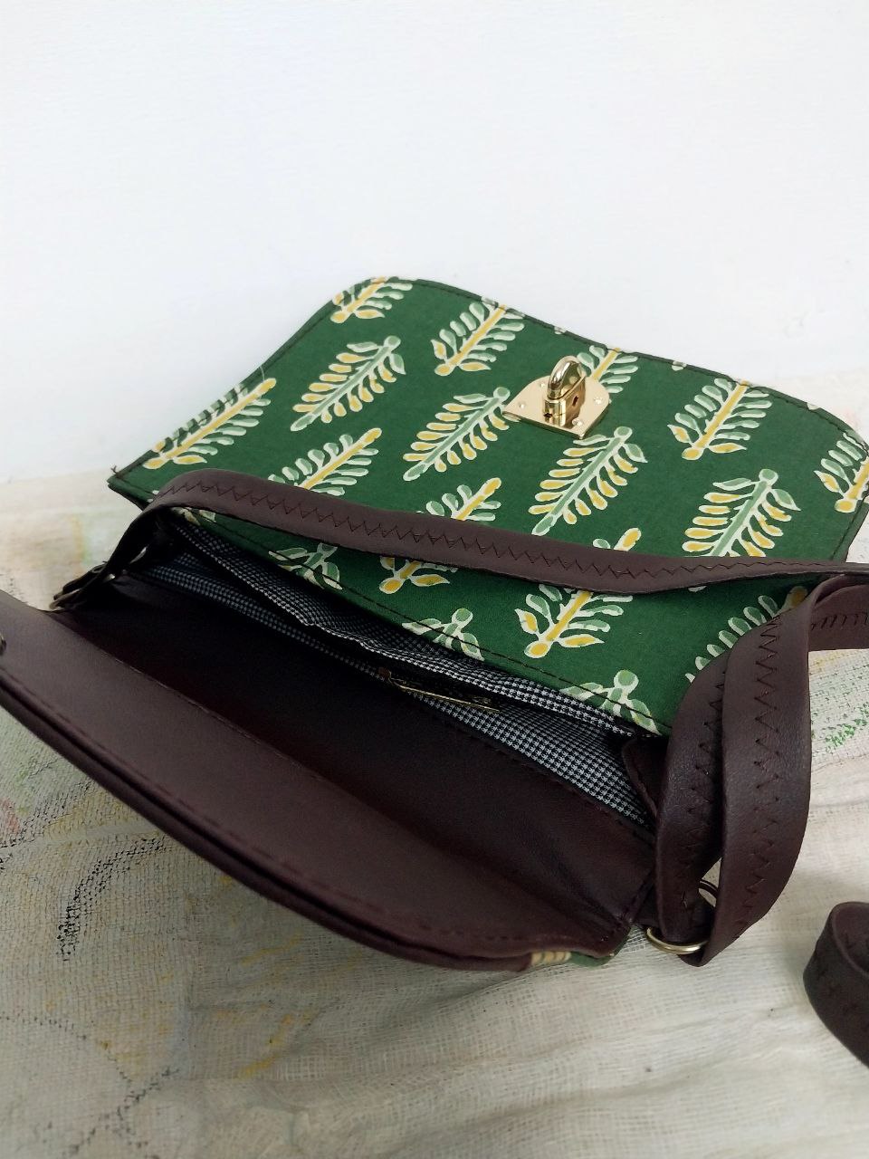 Ikkat pattern Sling Designer bag