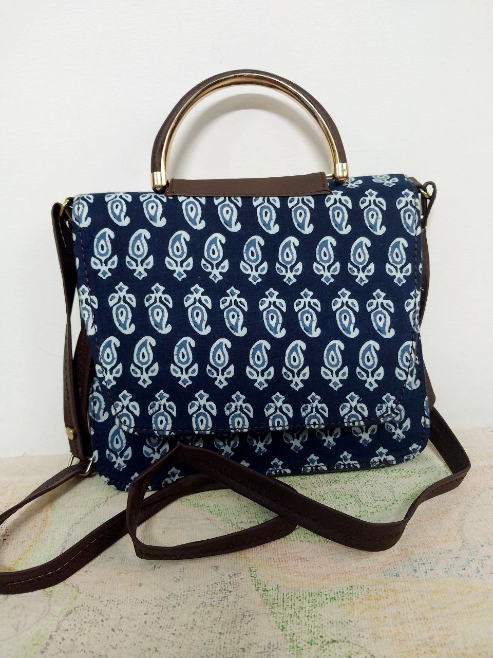 Ikkat pattern Sling Designer bag