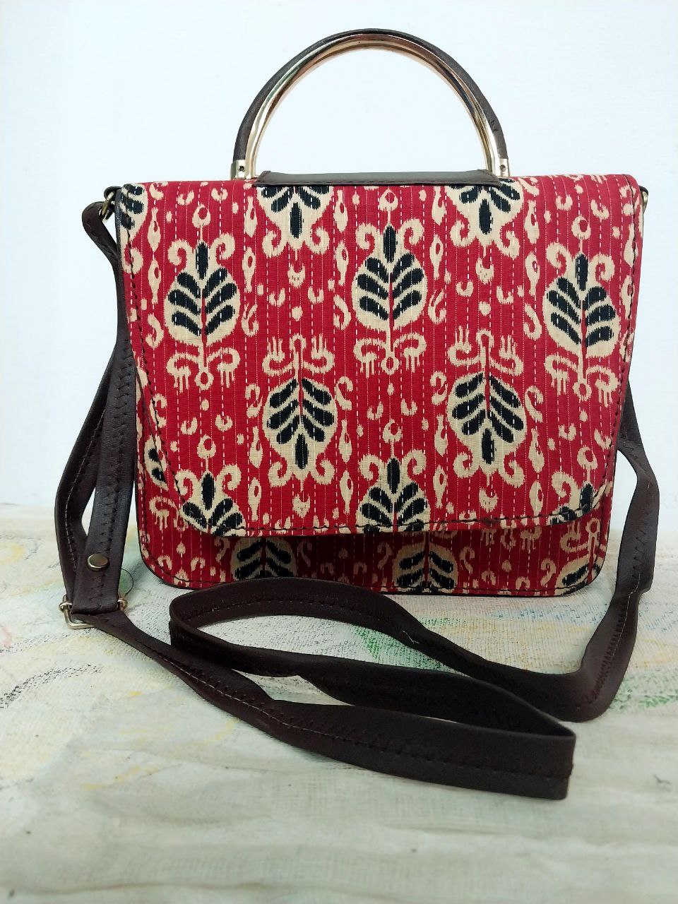 Ikkat pattern Sling Designer bag