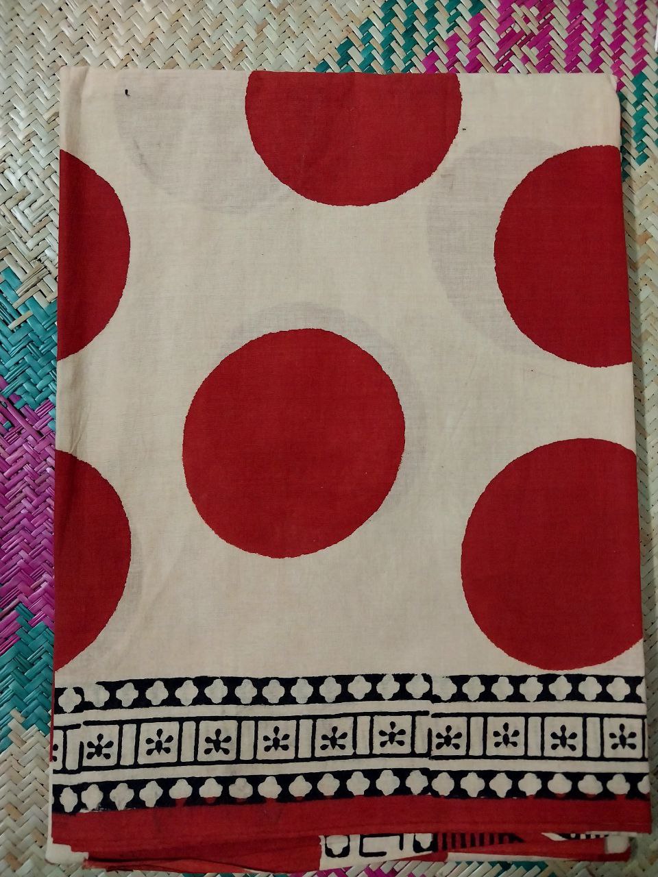 Bagru Hand Block Printed Pure Cotton Saree