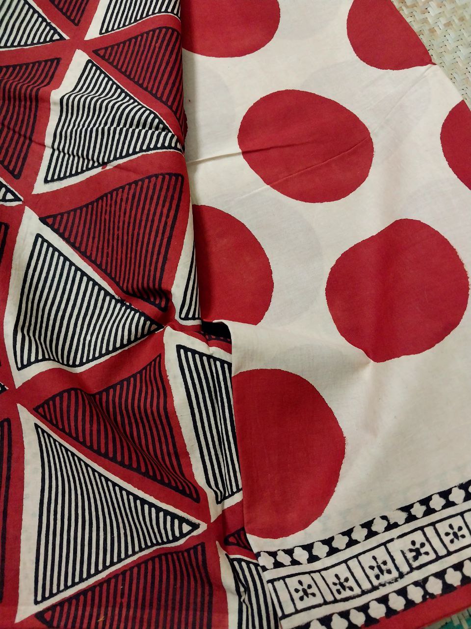 Bagru Hand Block Printed Pure Cotton Saree