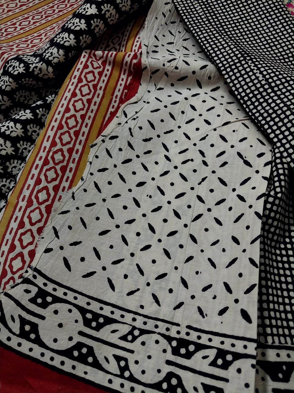 Bagru Hand Block Printed Pure Cotton Saree