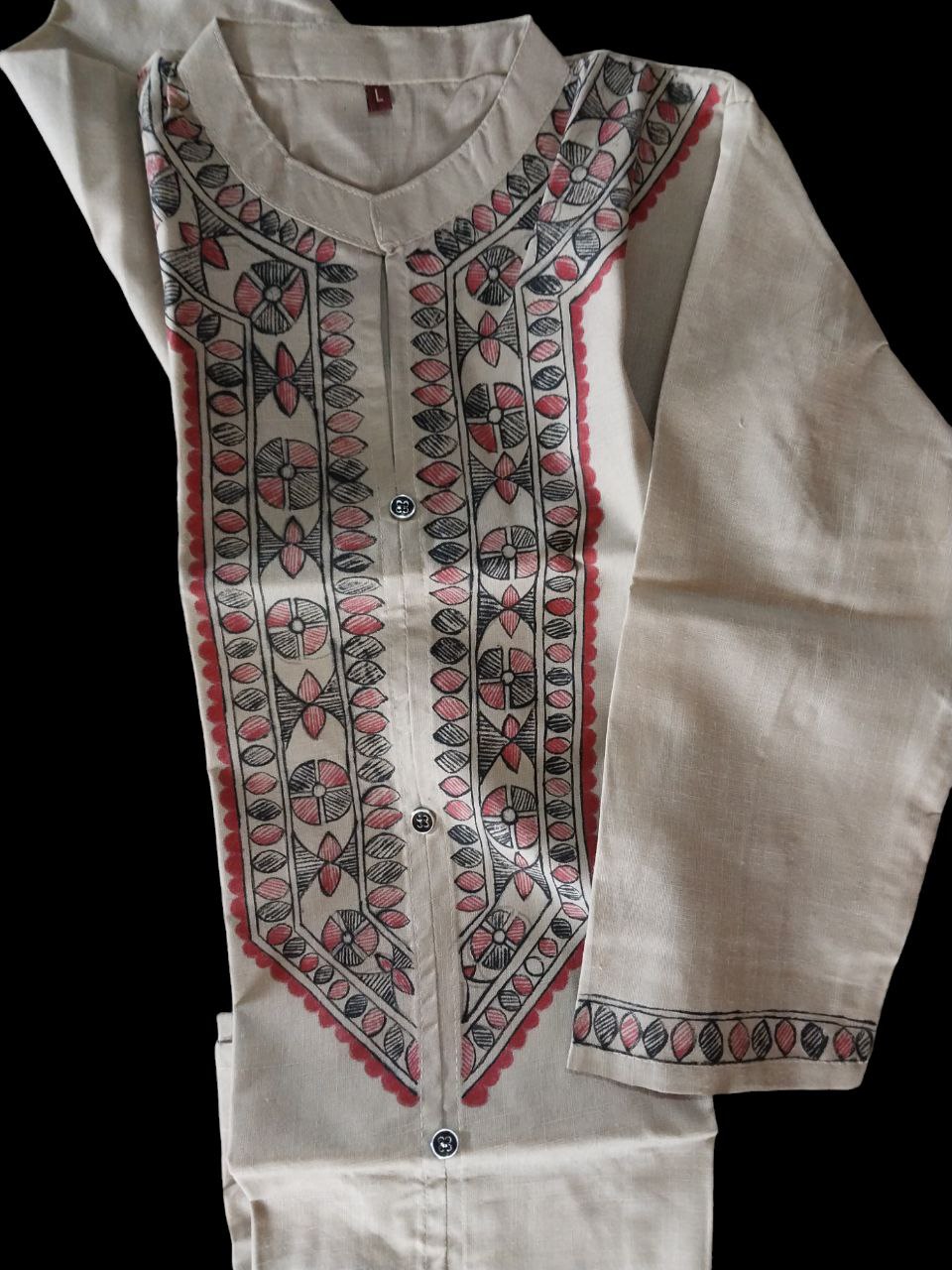 Handpainted Madhubani Cotton Kurti
