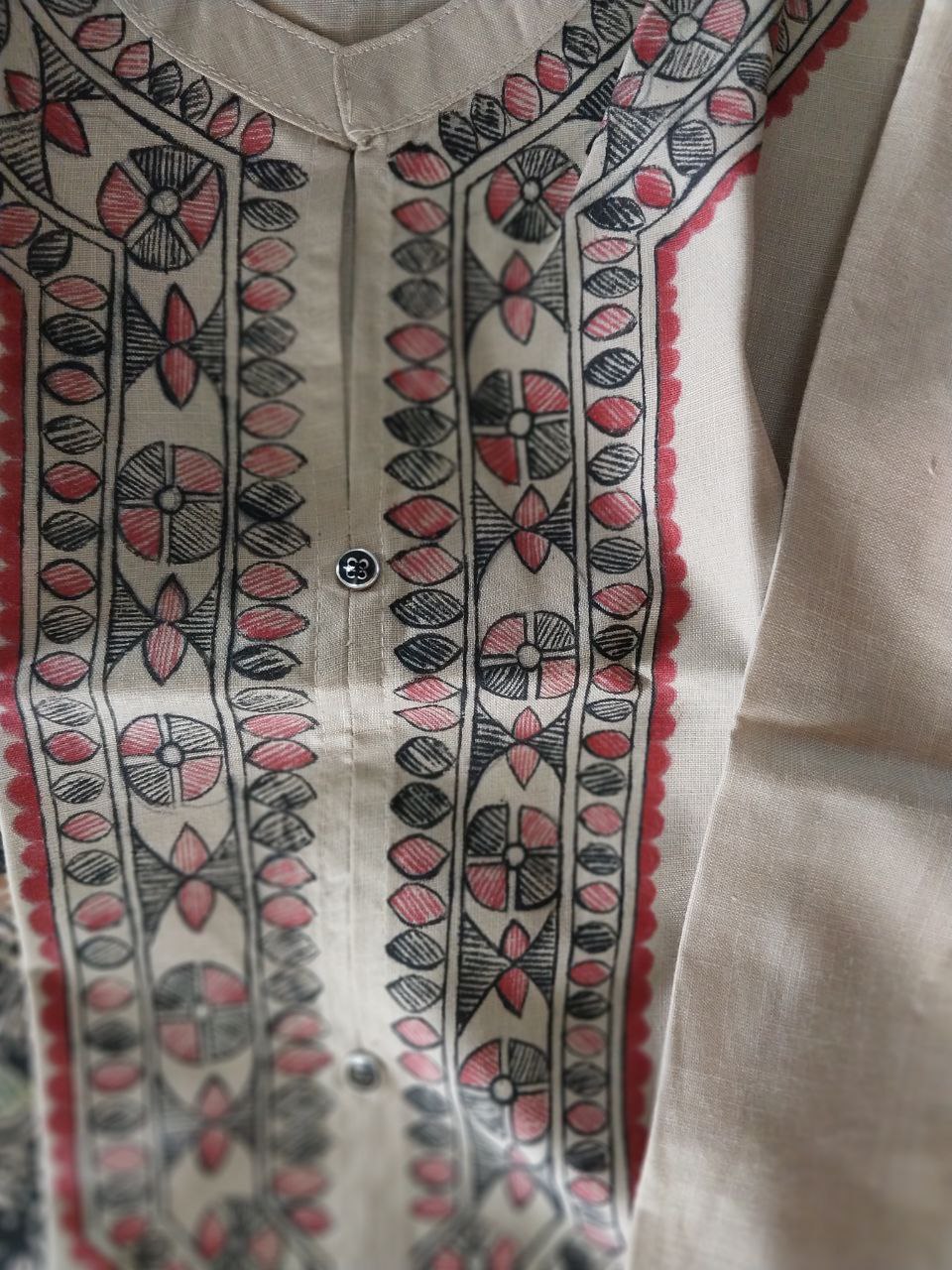 Handpainted Madhubani Cotton Kurti