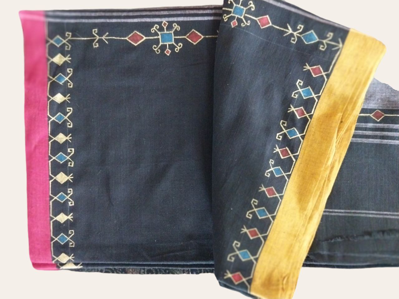 Pure Cotton Hand-painted Begumpuri Saree