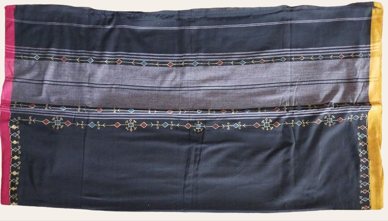 Pure Cotton Hand-painted Begumpuri Saree