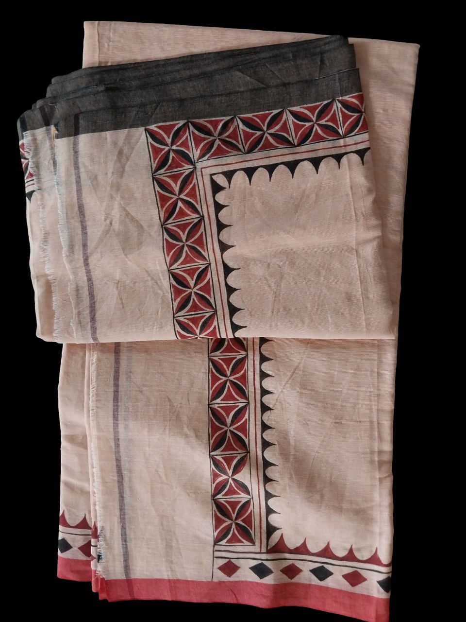 Pure Cotton Hand-painted Begumpuri Saree