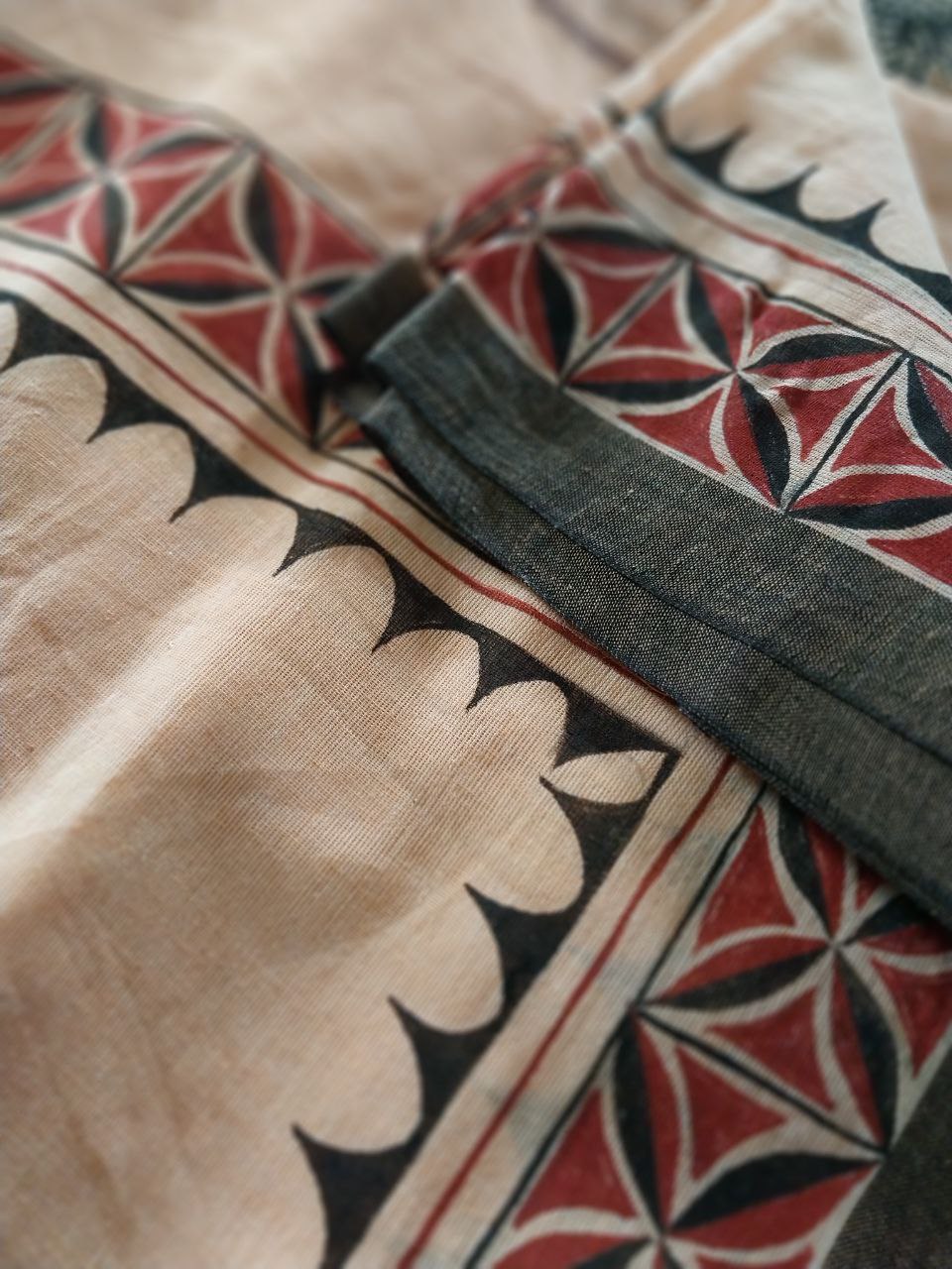 Pure Cotton Hand-painted Begumpuri Saree