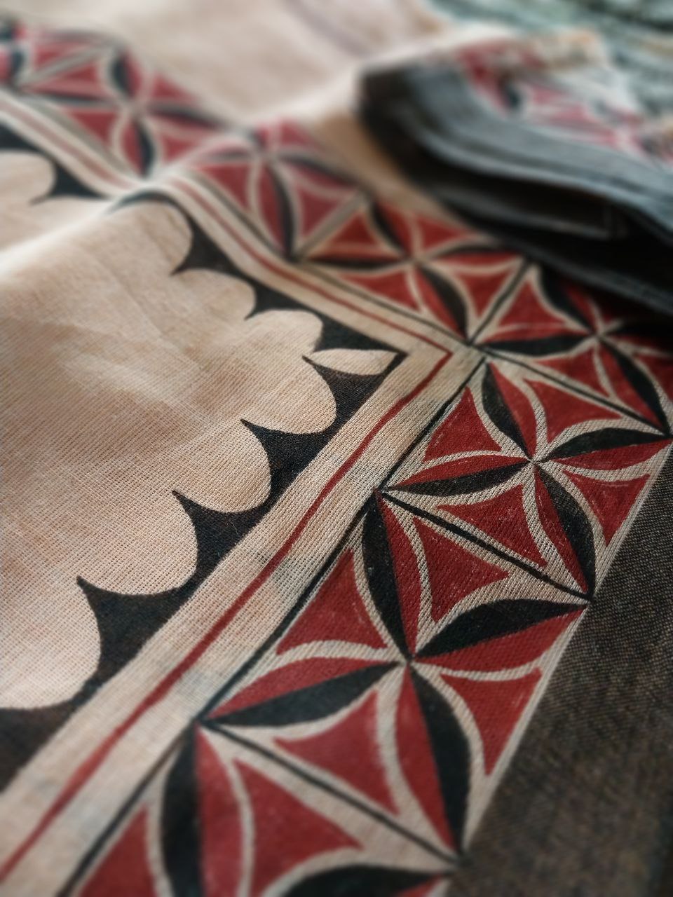 Pure Cotton Hand-painted Begumpuri Saree