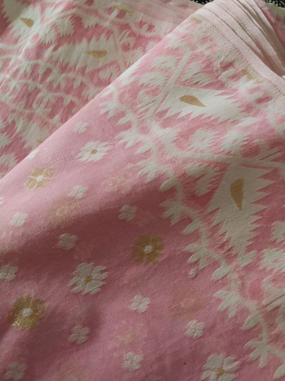 Soft Dhakai Jamdani Saree