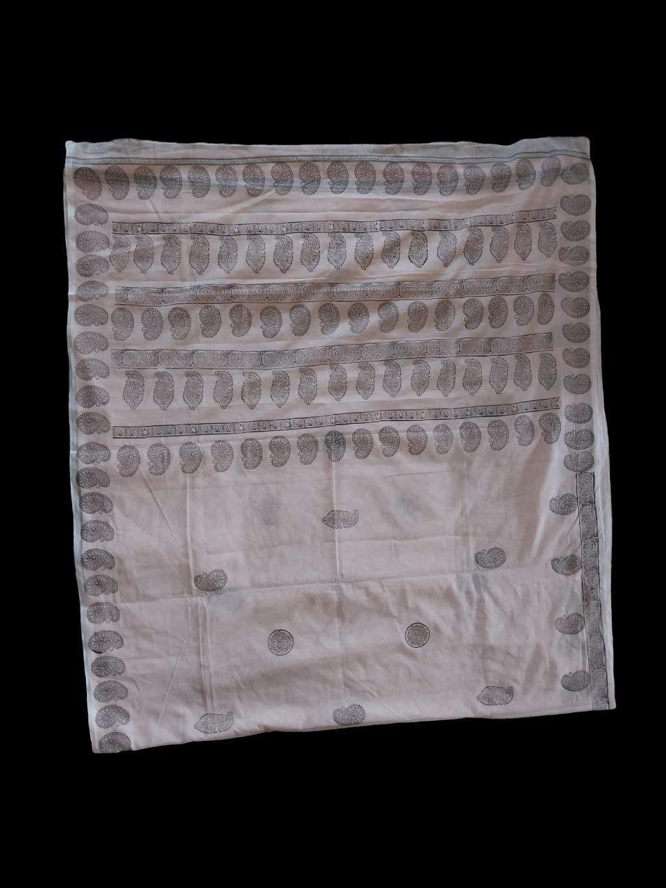 Hand Block Print On Pure Cotton Begumpuri Saree