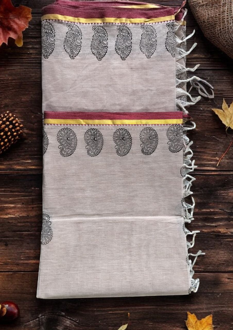 Pure Cotton Handwoven Saree