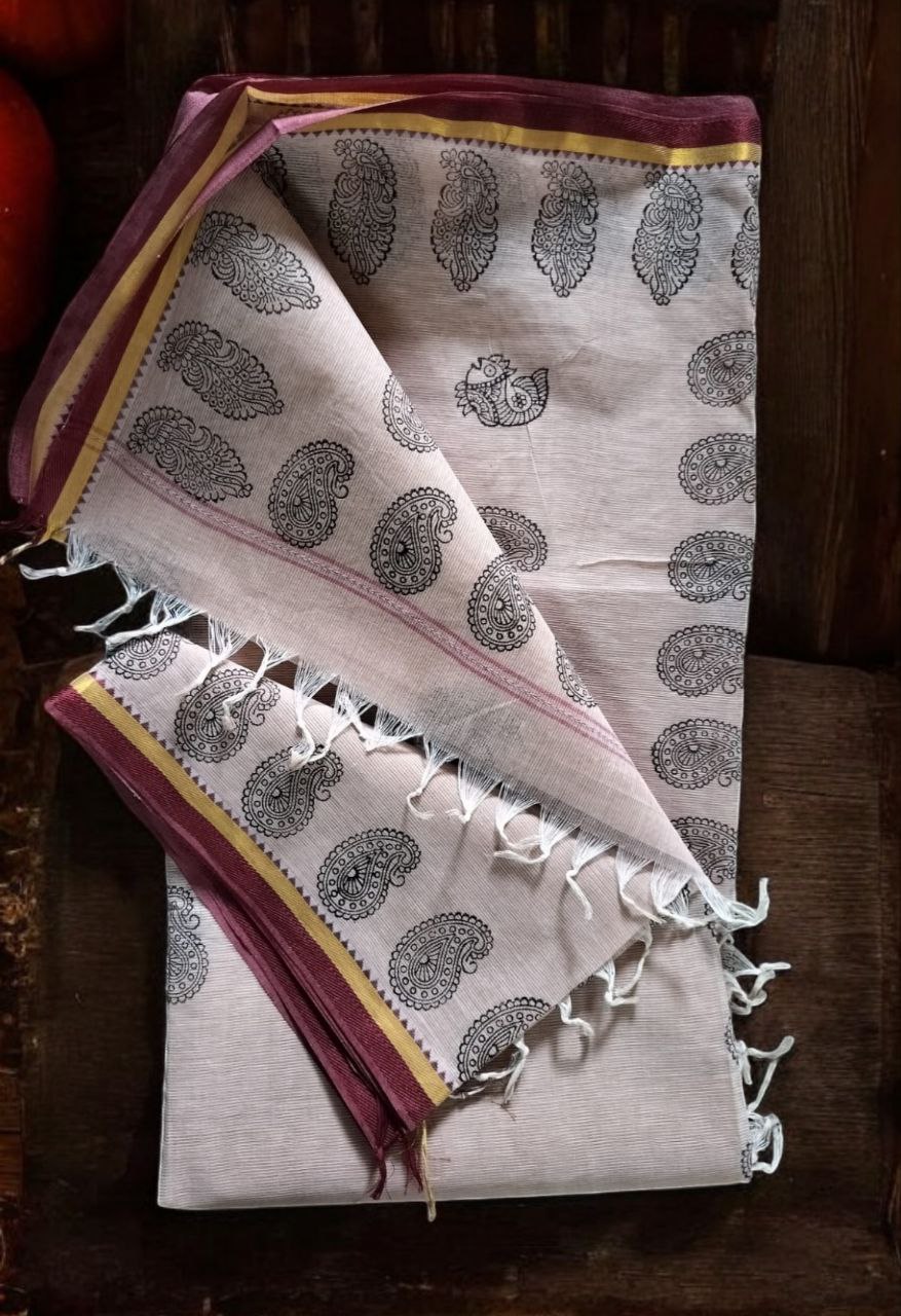 Pure Cotton Handwoven Saree