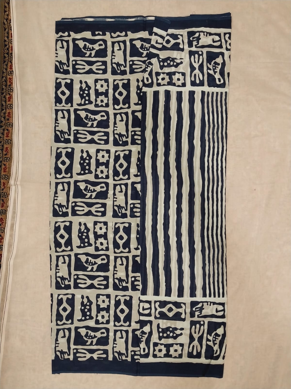 Bagru Hand Block Printed Pure Cotton Saree