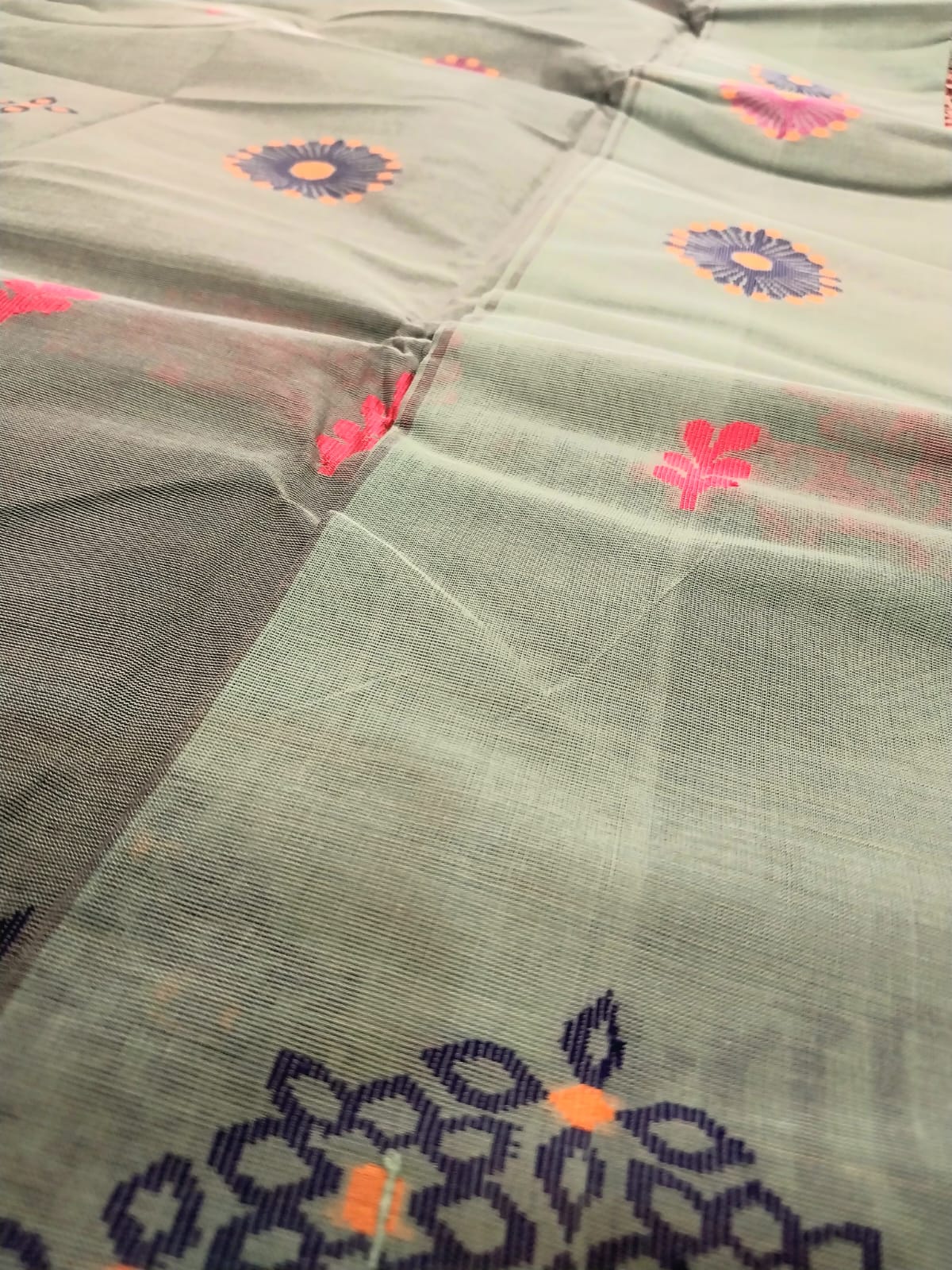Bangladeshi Pure Cotton Handwoven Saree