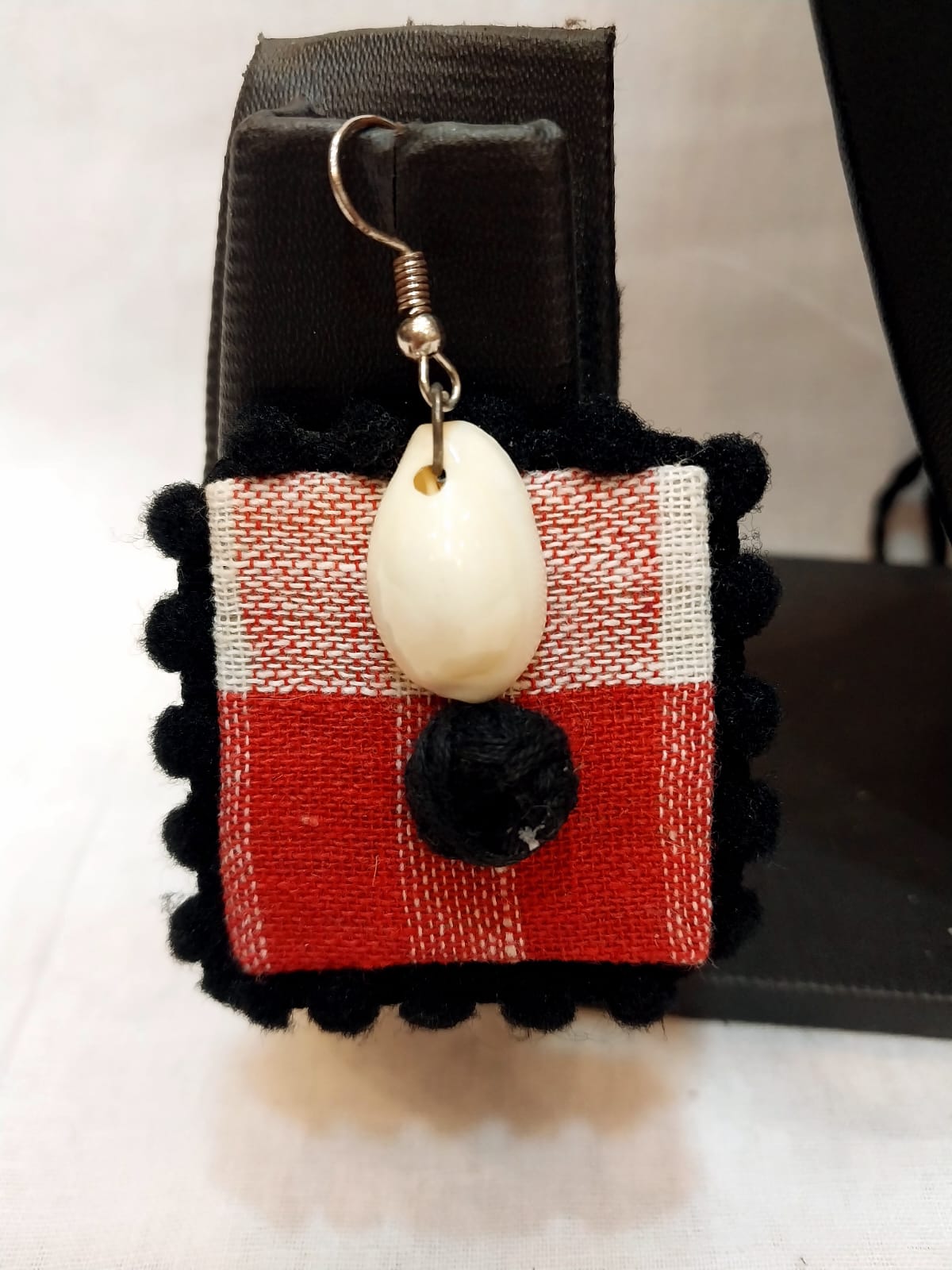 Necklace made of Clay, Fabric, কড়ি (Small Cowrie shell) and Thread