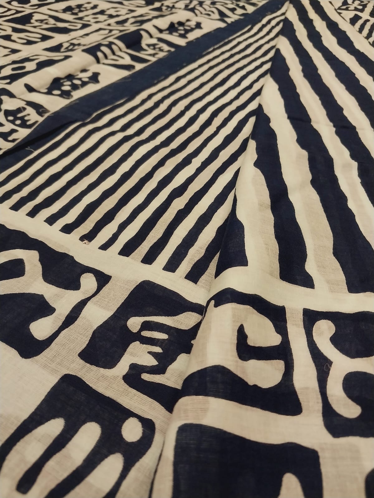 Bagru Hand Block Printed Pure Cotton Saree