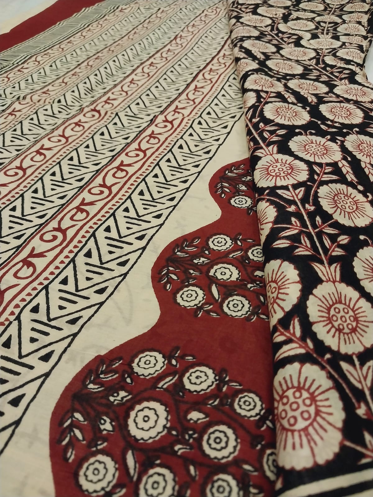 Bagru Hand Block Printed Pure Cotton Saree