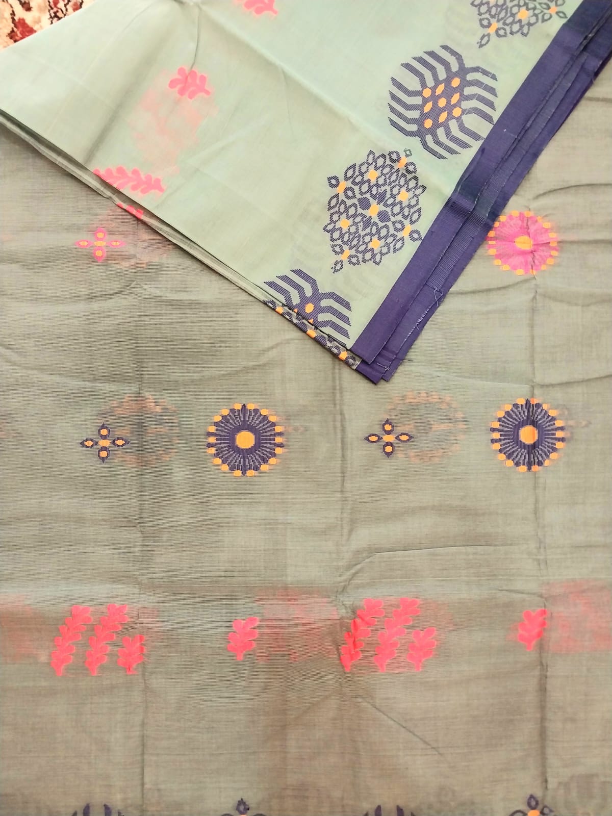 Bangladeshi Pure Cotton Handwoven Saree