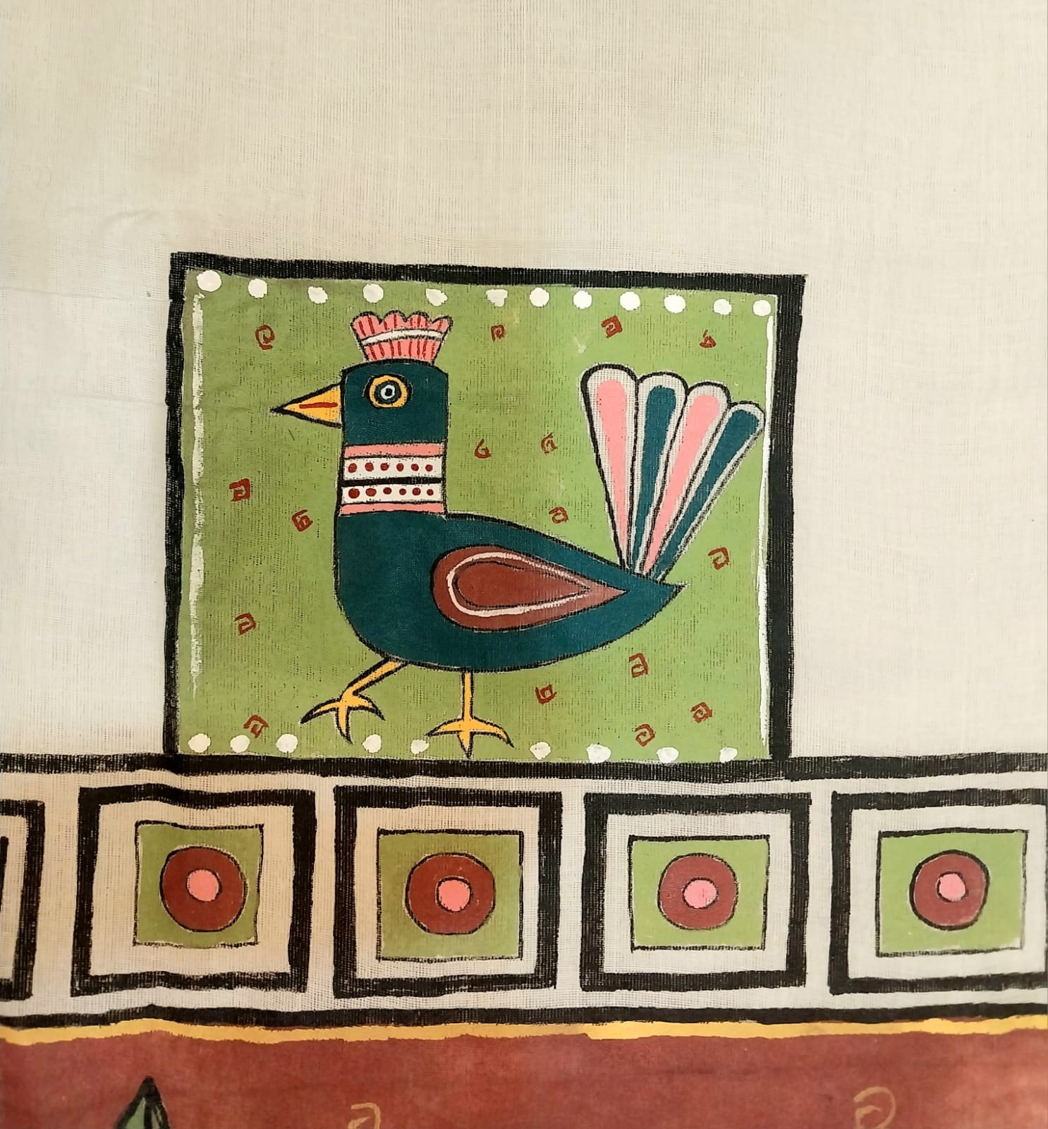 Hand-Painted Pure Cotton Saree