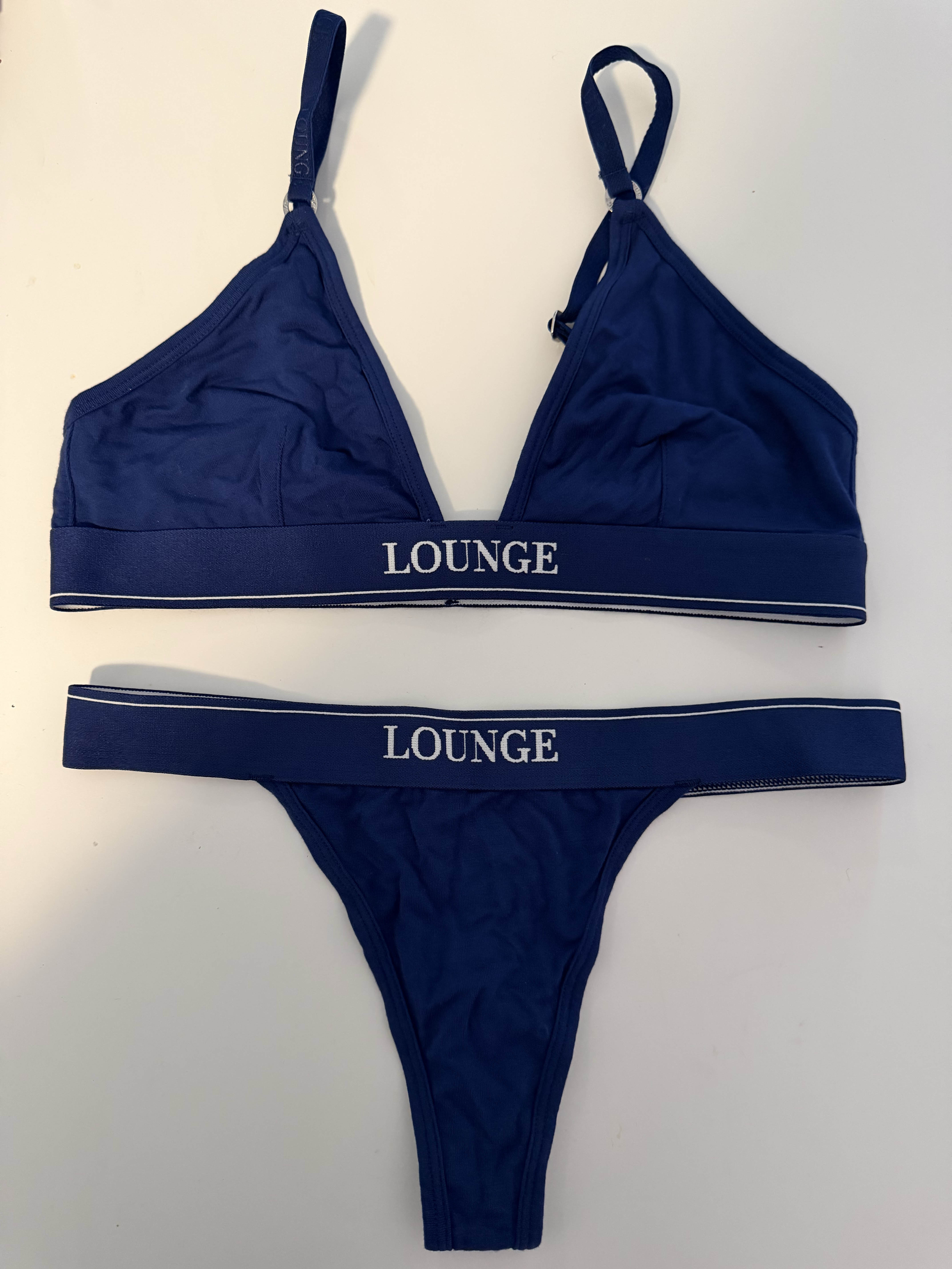 Dark blue lingerie set "Lounge"