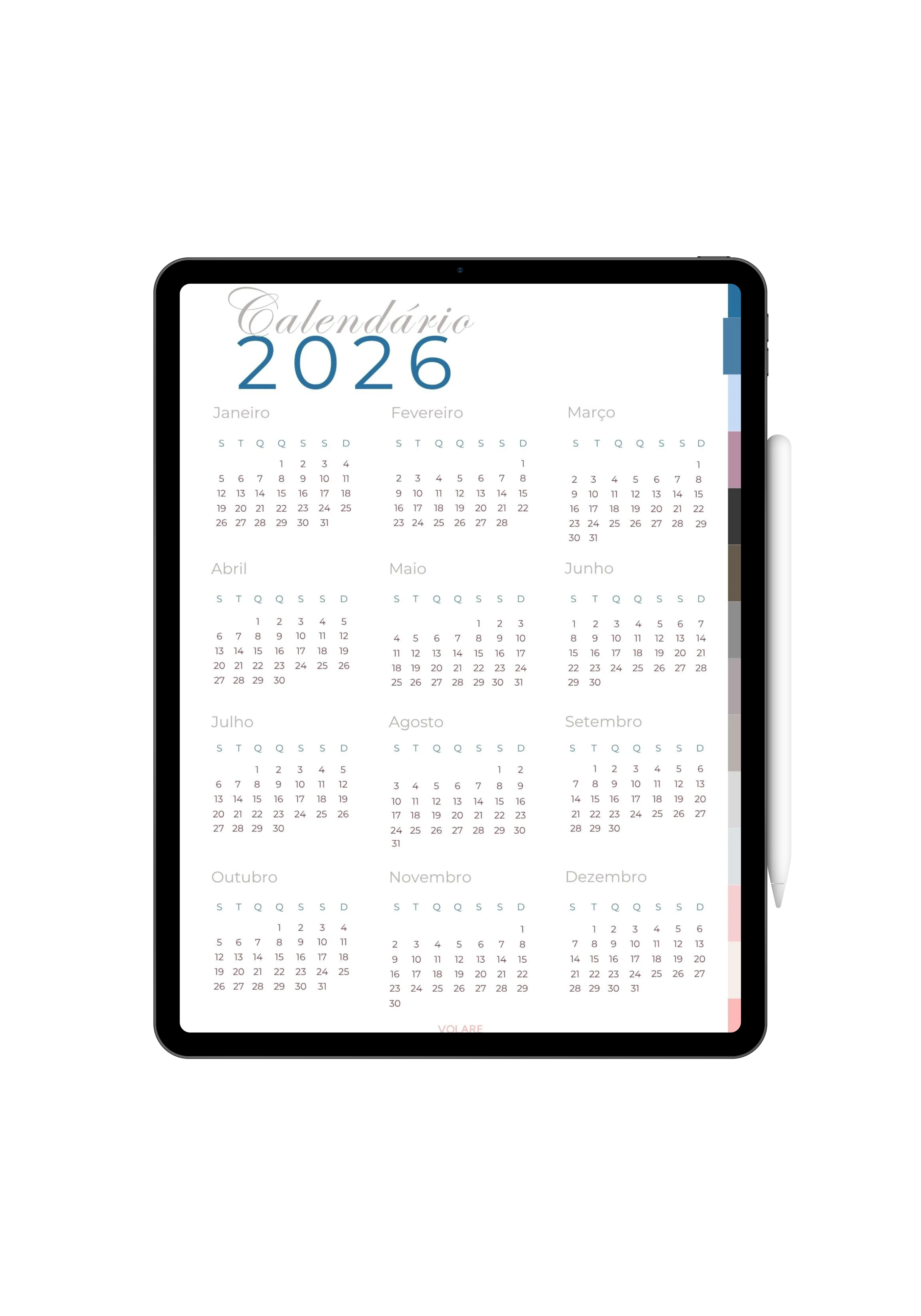 PLANNER ANUAL 2026 - COLEÇÃO VOLARE