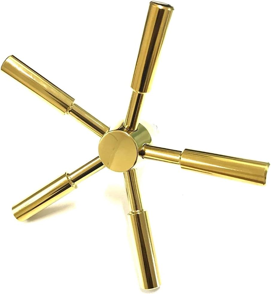 Heavy-Duty Gold 5 Spoke Gun Safe Handle for Strong Box,Gun Safes and Vault Doors