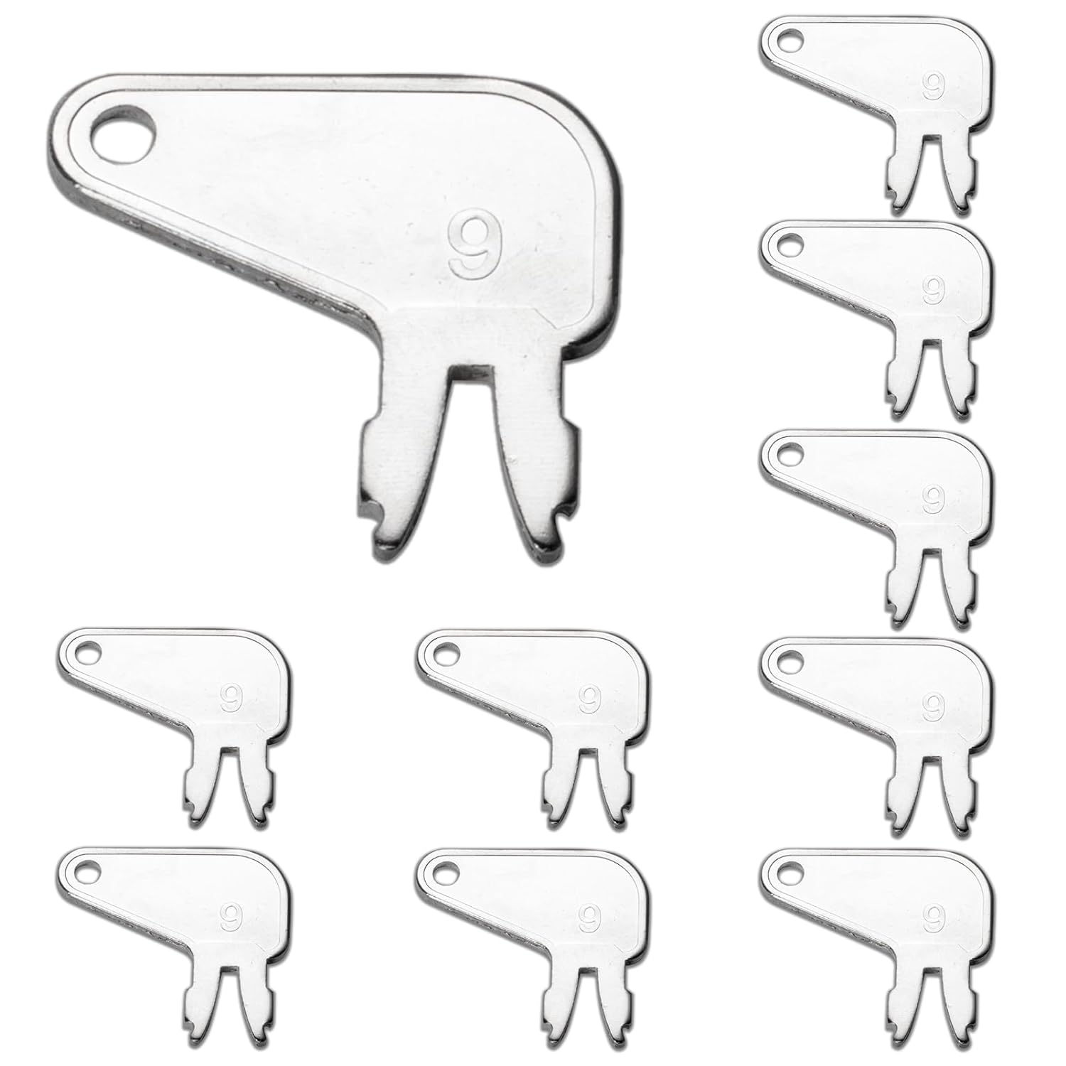 CAT Disconnect Key,10 Pack 8H5306 Ignition Key Fits Caterpillar, International and Komatsu Machines