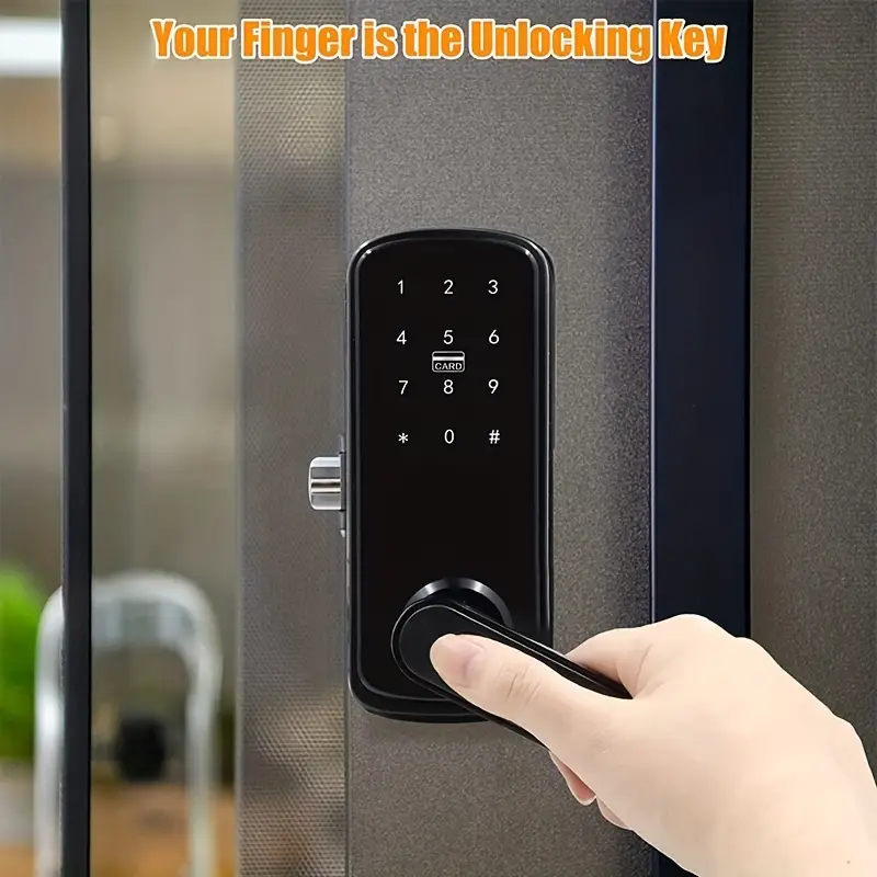 Smart Keyless Door Lock - Advanced Fingerprint & Passcode Entry - High-Security Digital System - Seamless Smart Home Integration