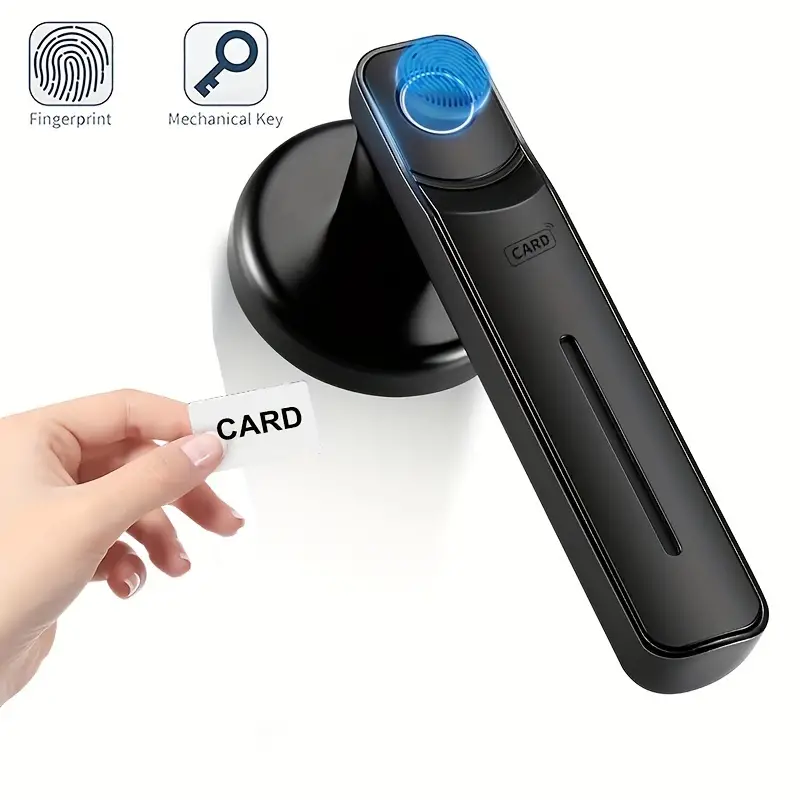 Fingerprint Door Lock 3 In 1 Unlock Way Fingerprint, Key Fob, Key Battery Not Included