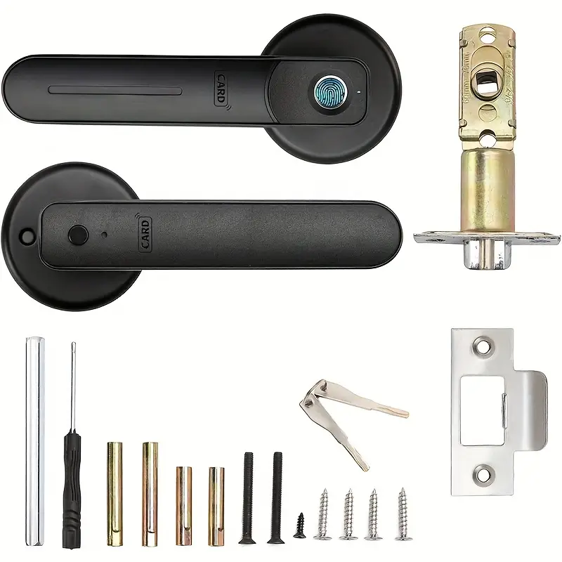 Fingerprint Door Lock 3 In 1 Unlock Way Fingerprint, Key Fob, Key Battery Not Included