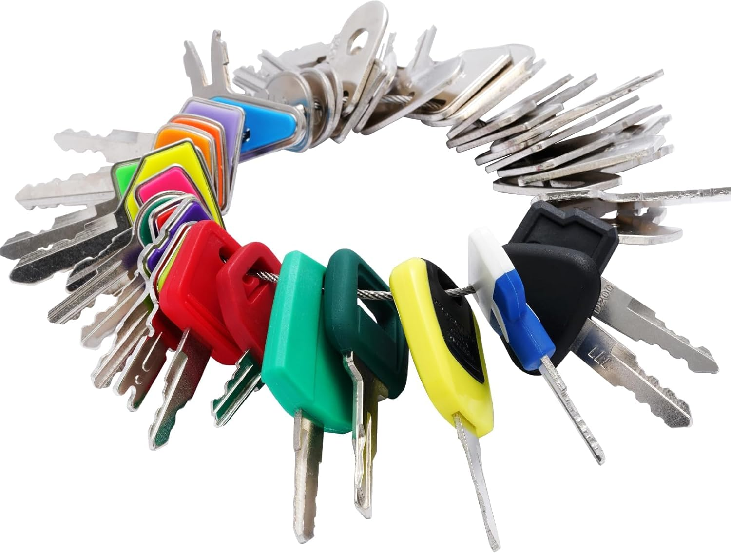 39 Full Range Heavy Equipment Keys-Construction Master Ignition Keys for Homeowners Genie JLG CAT Caterpillar Volvo JCB JD H800 Bobcat Terex Hyster Komatsu 787 Indak Kubota Holland Excavator