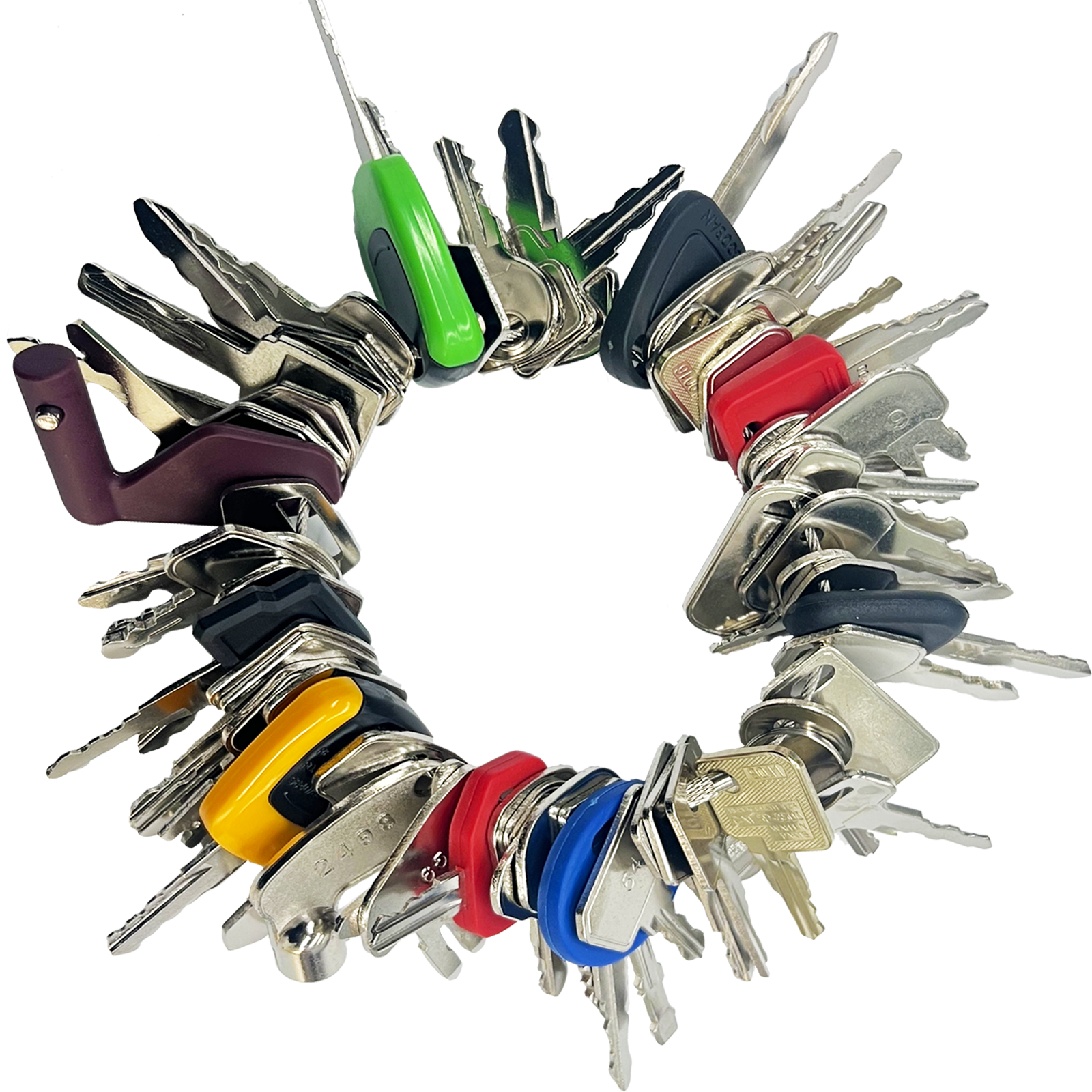 58 Pro Heavy Equipment Key Set Construction Machinery Ignition Keys Set for Caterpillar JCB Komatsu Volvo Kubota Hyster Takeuchi  