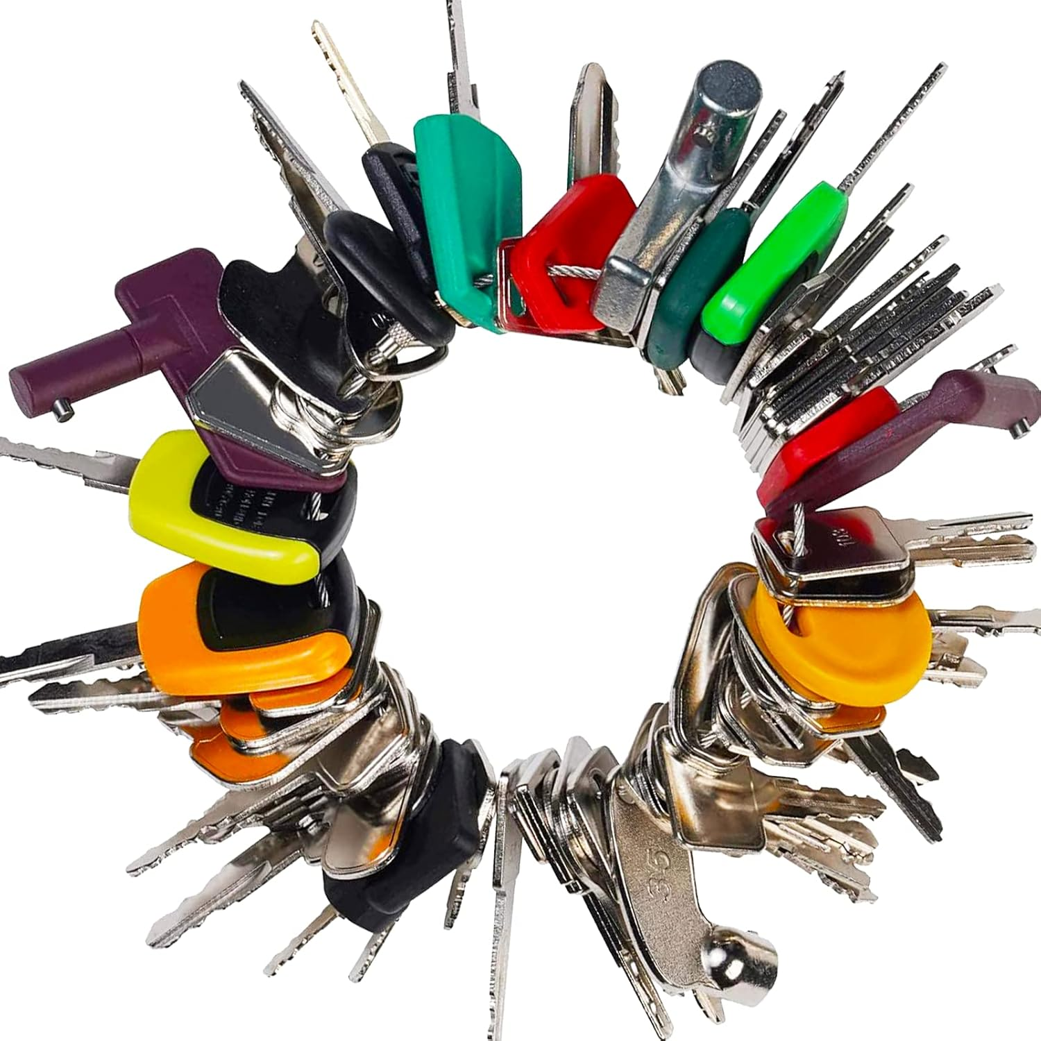 Equipment Key Set - 67 Heavy Equipment Master Keys Constrtution Machinery Key for CAT John Deere Volvo JCB Ferguson JLG Genie