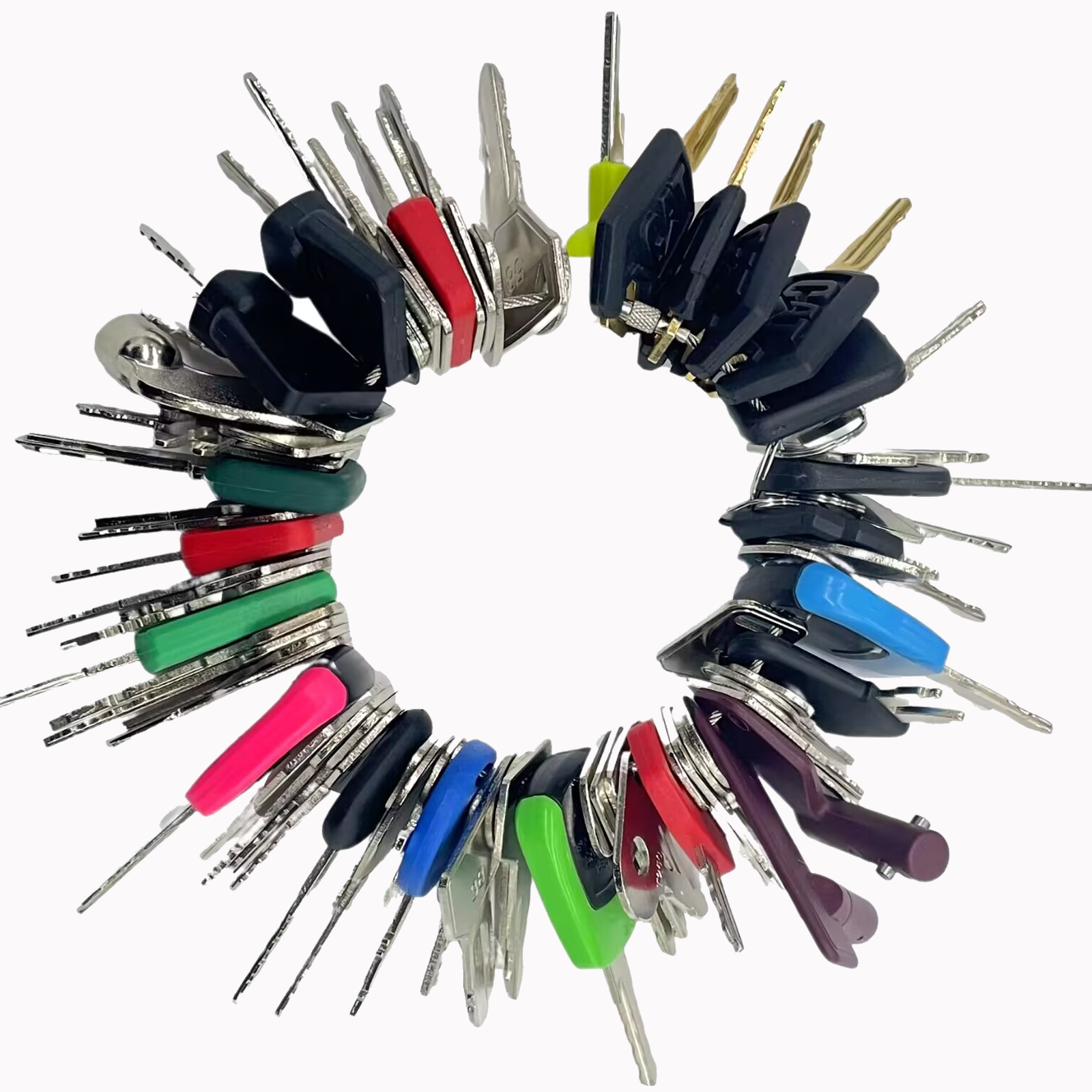 77 Master Key Set - 3 Key Rrings Construction Equipment Machiney Keys fit Cat JCB Case John Deere Volvo JLG Terex Komatsu Kubota